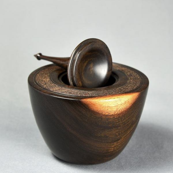 Texas Ebony Lidded Box Open